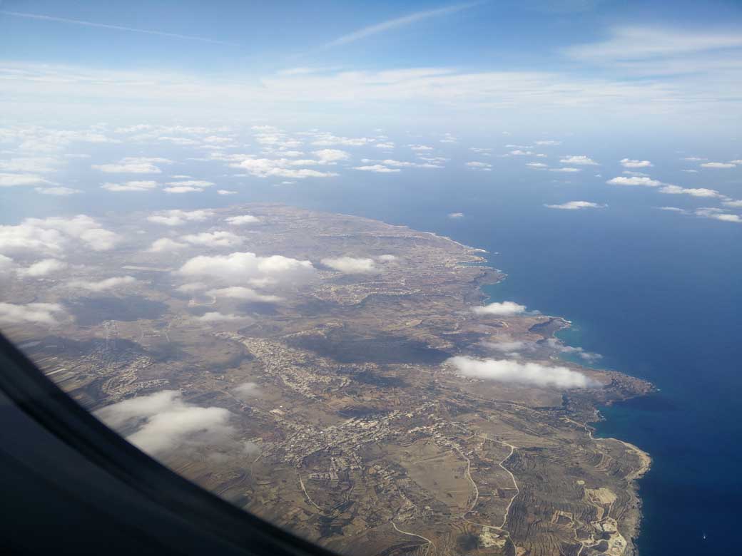 Malta Airplane View